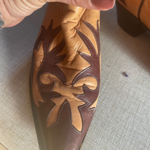 Handmade tooled cowboy luxury boots W size 10 - Picture 2 of 9